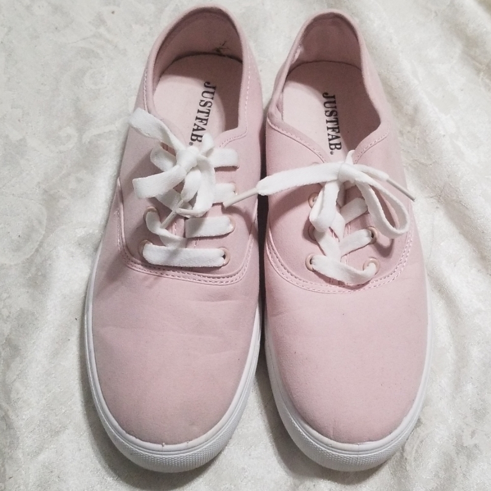 Pastel pink sneakers
